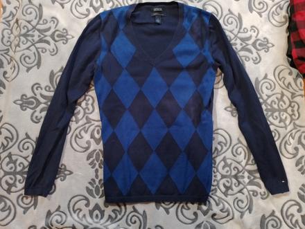 Tommy hilfiger pima cotton  v-neck pulóver, tommy hilfiger,m