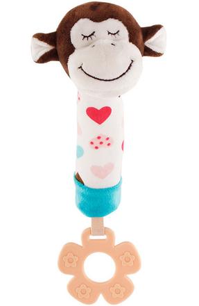 Bonne nuit 7108 pískacia hračka s hryzátkom opica, 