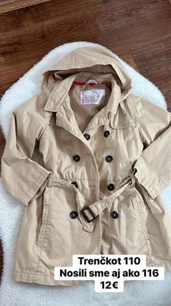 Krémový trenčkot, 110