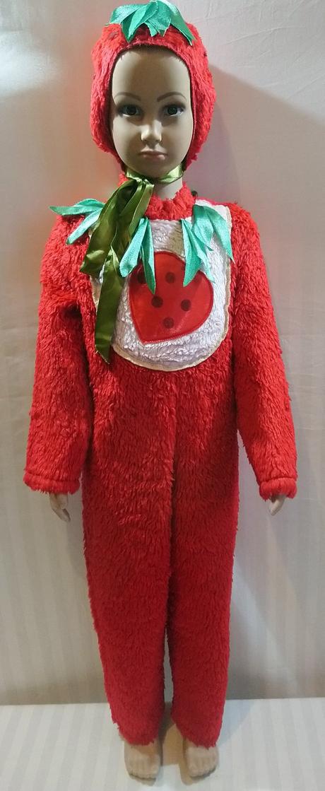 Dvojdielny kostým fleesová jahôdka, 110-116 cm,