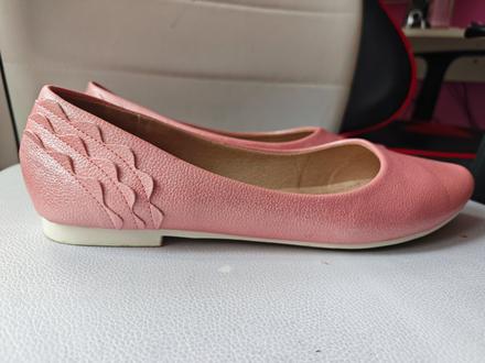 Lososová ružové balerínky, raz obute, 39