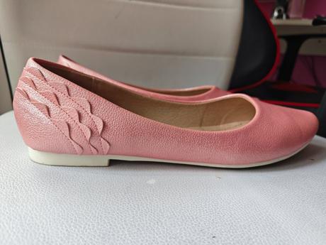 Lososová ružové balerínky, raz obute, 39