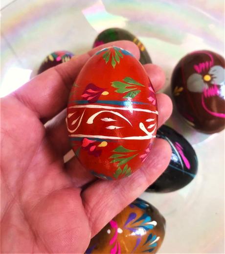 Drevené kraslice 6 ks, 