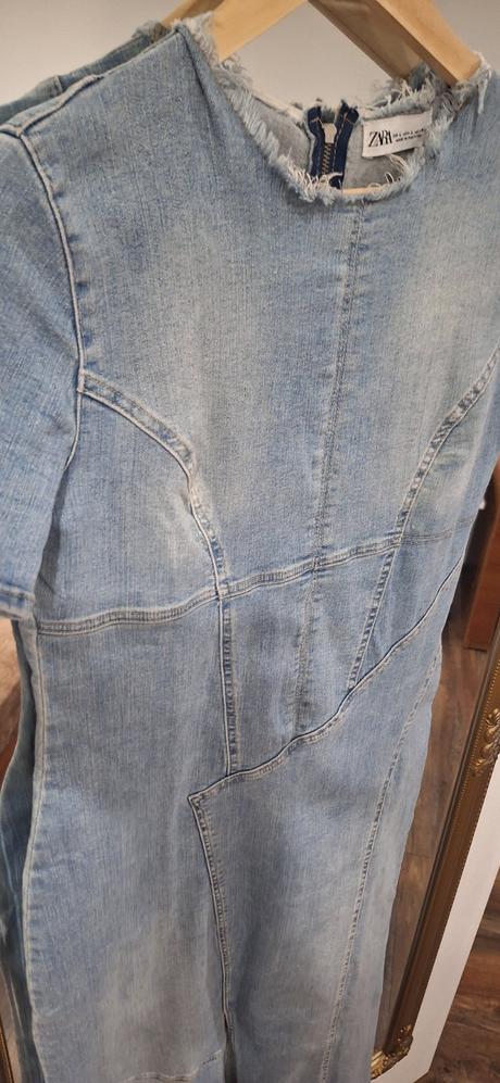 Riflové šaty zara m/l, zara,l