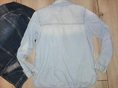 Riflíková bundička, košeľa, benetton, zara, 122–134