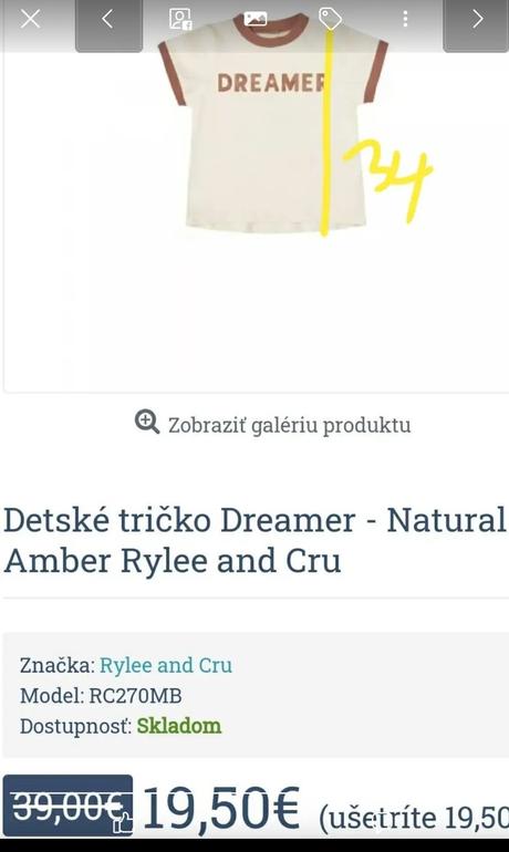 Nove tričko rylee and cru, 92