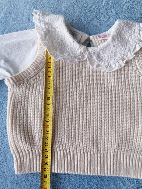 Svetrík so vsitou bluzkou, zara,86