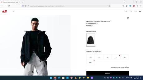 Lyžiarska bunda hm čierna 1, h&m,l