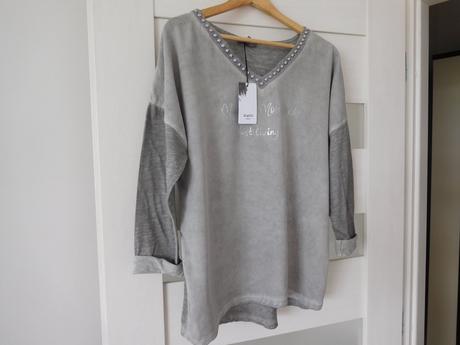 Tričko s dlhým ruk. ležerného strihu-l/xl bavlna, l