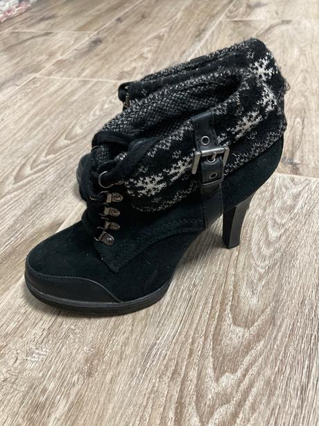 Čierne topánky na podpädku, graceland,38