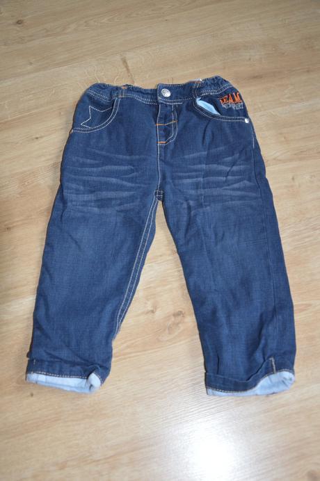 Zateplené rifle 12-18mes, okay,86