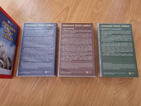 Vhs videokazety - rodinný život zvierat 3ks,