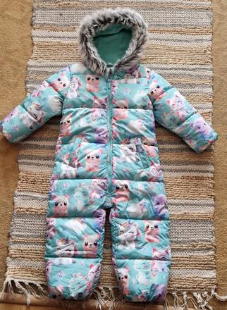 Zimné overaly pre dievčatko v rôznych veľkostiach., next,92
