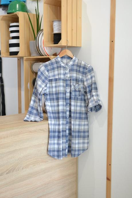 Bielo-modro-sivá károvaná košeľa l, l