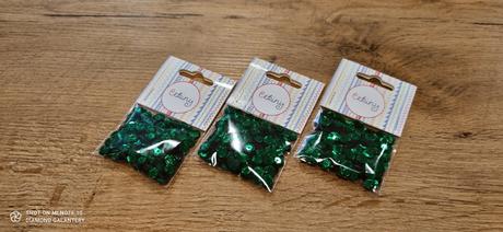 Flitre okrúhle - smaragdové - 9 gramov, 