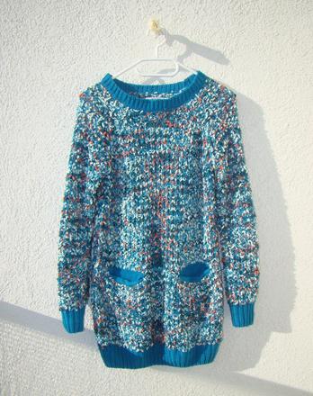 Teplý zimný pulóver, s