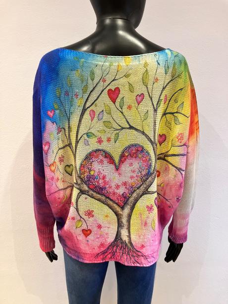 Dámske vzorované svetrové tričko (l), l