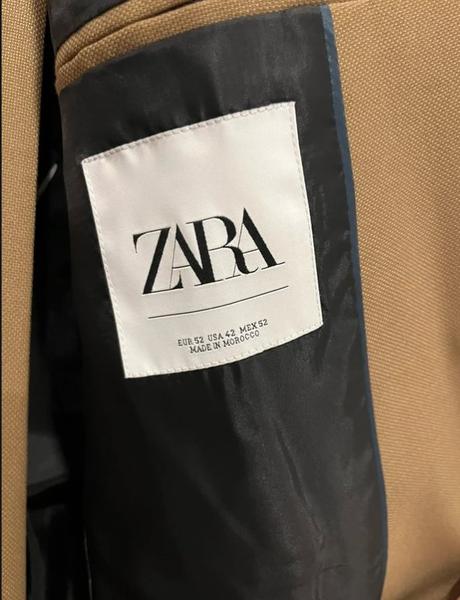 Hnedý pánský oblek zara, 52