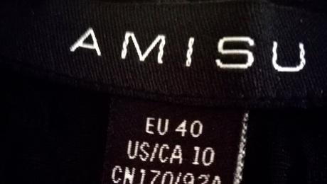 Amisu dámske čierne mini šaty z new yorkeru, amisu,m / s / xxl