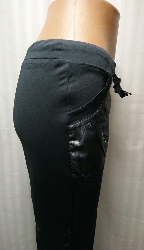 Dámske elastické tmavo sivé tepláky, landl, l, l