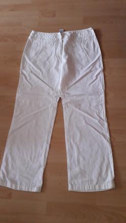 Nohavice dámske, biele- zn. marks & spencer vel.l, marks & spencer,l