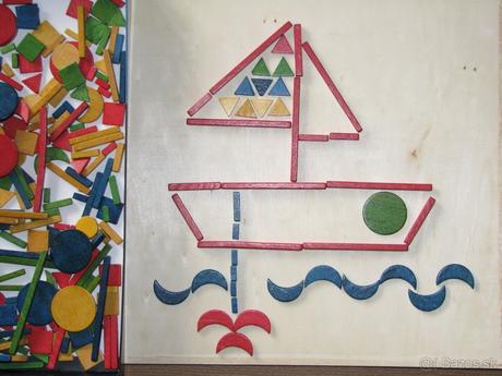 Drevené socialistické kocky tofa semliy retro, 