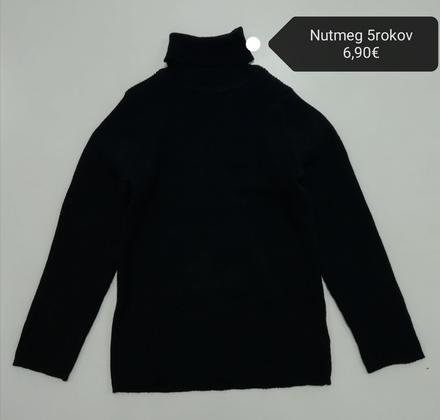 Vrúbkovaný svetríkový rolák, nutmeg,110