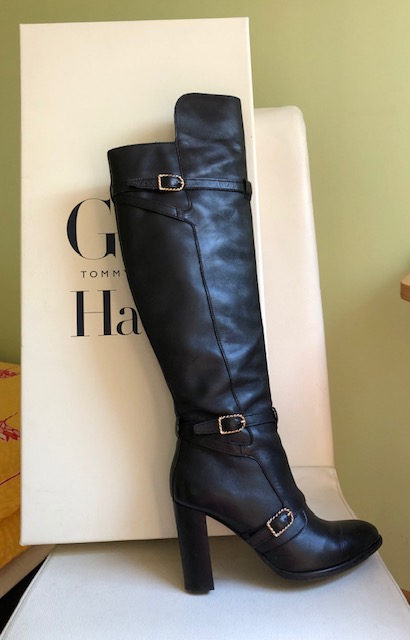 Kožené čižmy tommy hilfiger, tommy hilfiger,37