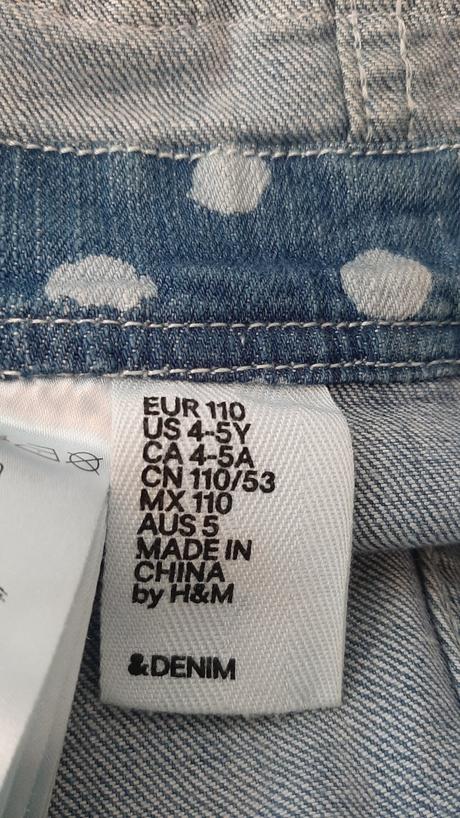 Riflové kraťasy na tráky, h&m,110