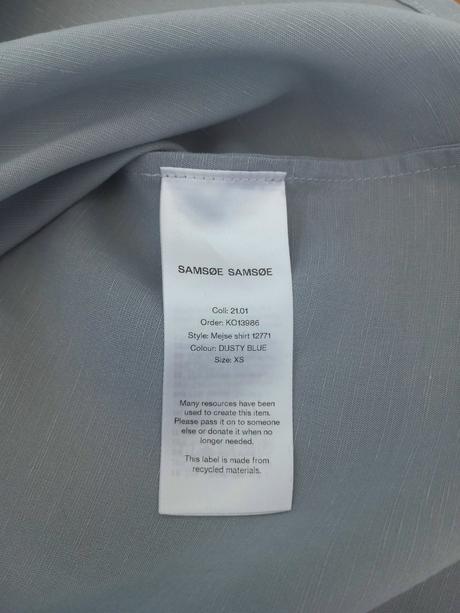 Linen blend košeľa samsøe samsøe xs/s, xs