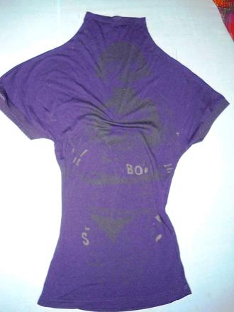 Dlhé tmavofialové tričko/tunika, s