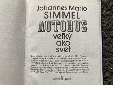 J.m.simmel-autobus veľký ako svet-prvé vyd.1992, 