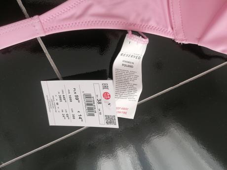 Bikiny pastelovo ružové, reserved,m