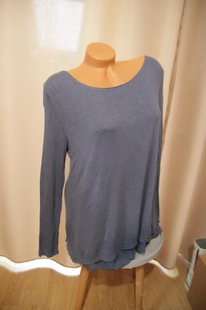 Modrý sveter s blúzkou, l/xl, l