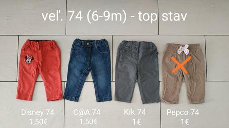 Balík nohavíc 74, 68–80