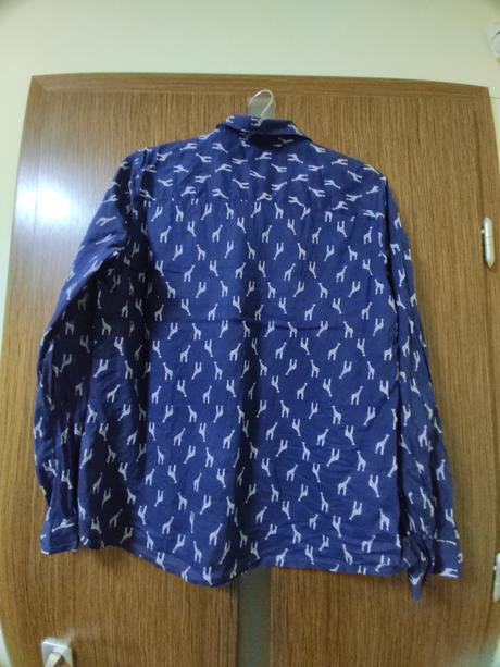 Modra bluzka so zirafami koton, l