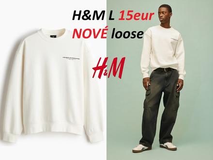 Mikina los angeles biela, h&m,l