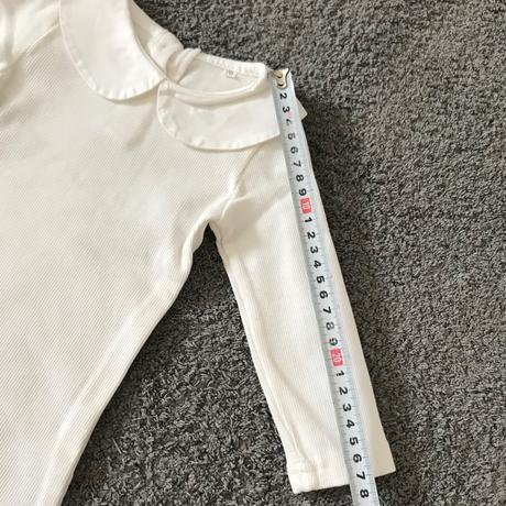 Biele vrubkovane body s golierikom v.70, 68