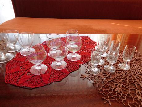 Likérové sklenené poháre, 