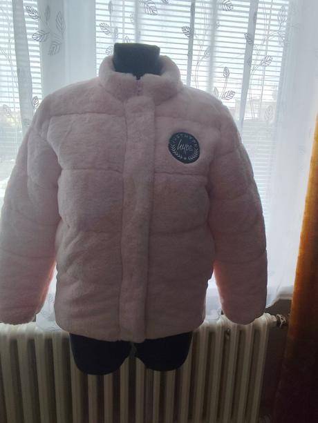 Hype ružová chlpatá bundička, 158