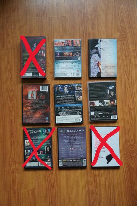 Zbierka michael jackson dvd a vhs, 