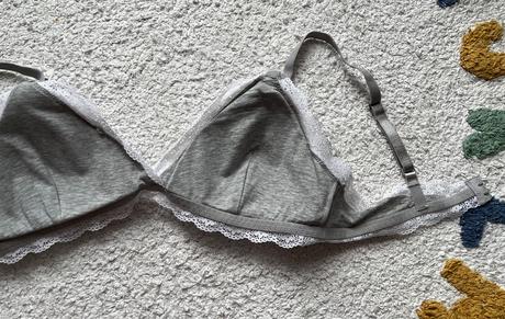 Nová sivá mäkká bavlnená podprsenka, xl/42, xl