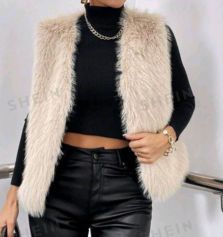 Kožušinová vesta, s