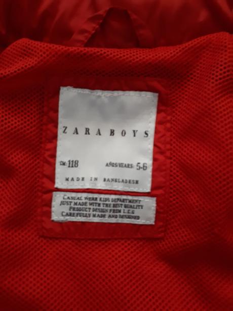 Bunda prechodná zara červená, zara,116