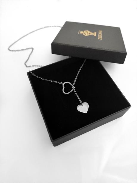 Nový náhrdelník so srdiečkami chirurgická oceľ, 