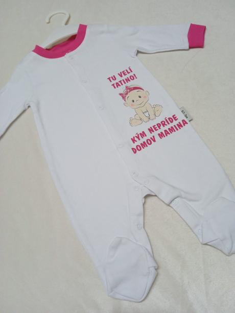 Overalové bavlnené pyžamká s textom, 62 - 98