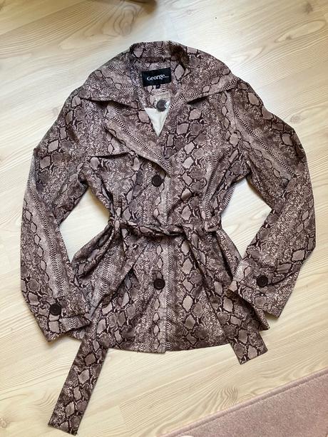 Dámske sako skrátený kabát s potlačou hadej kože, george,m