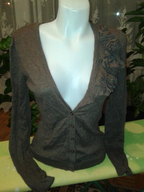 Tmavohnedý svetrík esprit veľ. 40, esprit,40