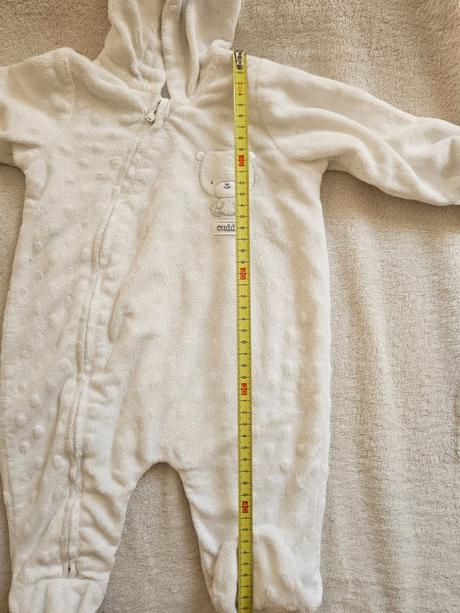 Biely overal s mackom z mothercare 68, mothercare,68