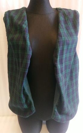 Dámska zeleno modrá vesta, l/xl, xl